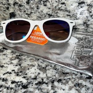 Star Wars R2-D2 White Frame Sunglasses With Holographic Side Panels.